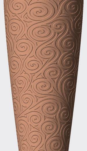 Tightly repeating curls create a flowing graphic pattern across this cover.