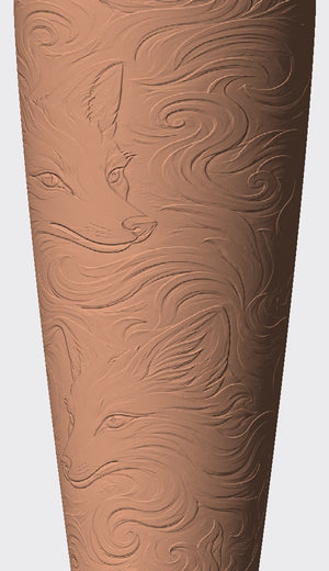 Fox forms and soft swirling lines give this cover a quiet, storybook-like feel.