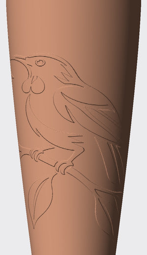 Tūī, leafy branches and curling botanical forms give this cover a lively natural feel.