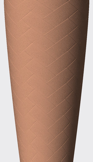 A herringbone weave gives this cover a soft, textile-like repeating texture.